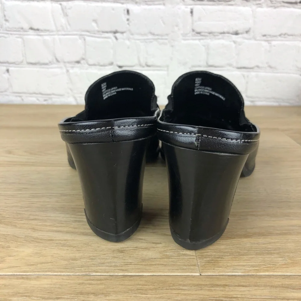 Cloud Walker Port  Mules Black Sz 8.5W 3” Heel - Picture 4 of 8